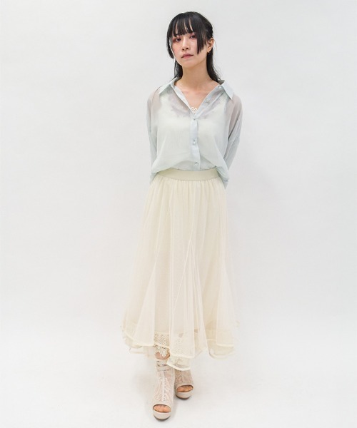 axes femme（アクシーズ ファム） スカート 裾レースチュールスカート
