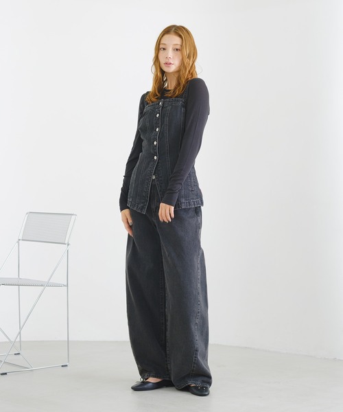美品✨SeeByChloé ラムレザー ベスト 黒 38 レディース　y2k Levi's（リーバイス） ベスト ジレ テーラード ビスチェ レディース