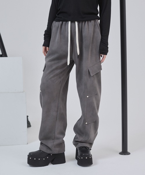 ENVYM スエットパンツ ENVYM スウェットパンツ ジャージ リベットウォッシュスウェット
