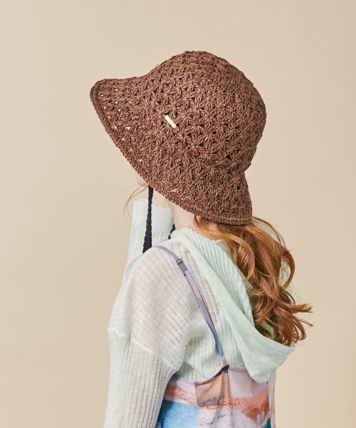 「kaorinomori」 ストローハット M/57.5cm ベージュ レディース_画像4