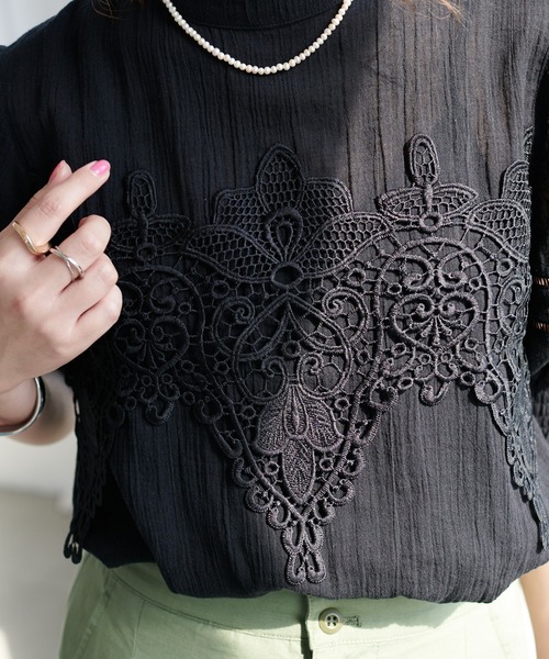 「DISCOAT」 半袖ブラウス FREE ベージュ レディース_画像6