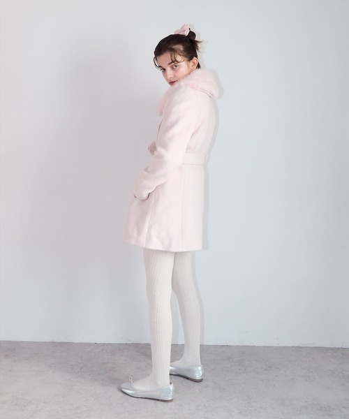 mieya mieya コート チェスターコート 「mieya mieya」fur collar 