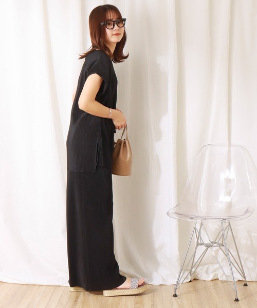「libelle more」 セットアップ L グレイッシュベージュ レディース_画像6
