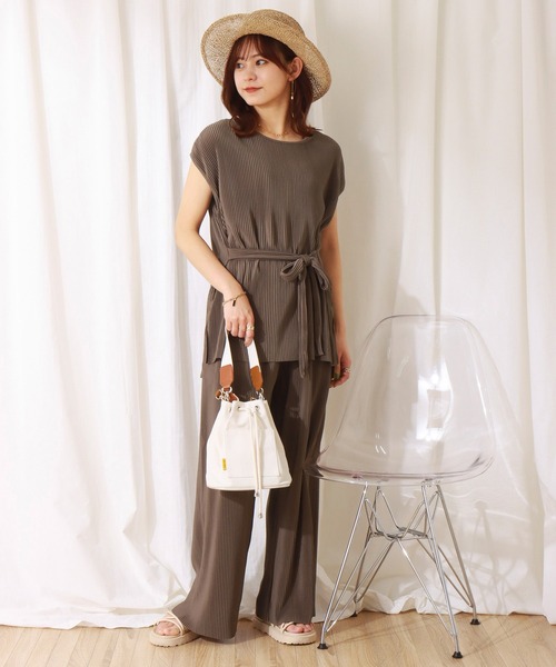 「libelle more」 セットアップ L グレイッシュベージュ レディース_画像9