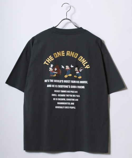 Disney（ディズニー） tシャツ ミッキーマウス バックプリント＆サガラ