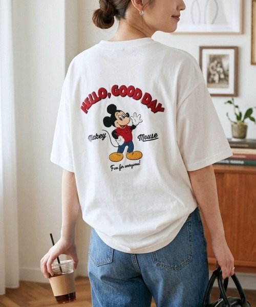 Disney（ディズニー） tシャツ 半袖 ミッキーマウス バックプリント