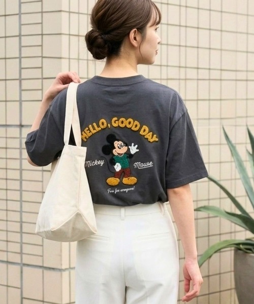 Disney（ディズニー） tシャツ 半袖 ミッキーマウス バックプリント