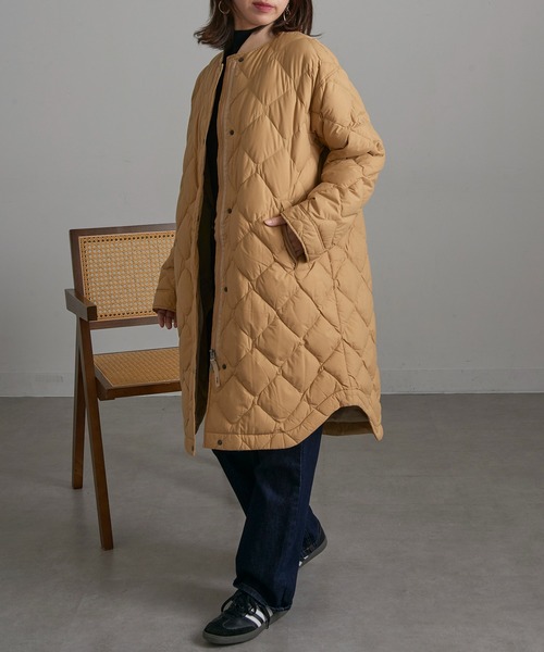 ダウンコート ダウンジャケット 「NANGA」RIB COLLAR QUILTED DOWN COAT W ND2442-1C603 レディースの画像