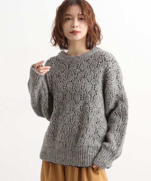 kkk 新品 エクストラロングスリーブニット ブークレショートニット ブークレショートスリーブニット | ファッション通販サイト NUGU