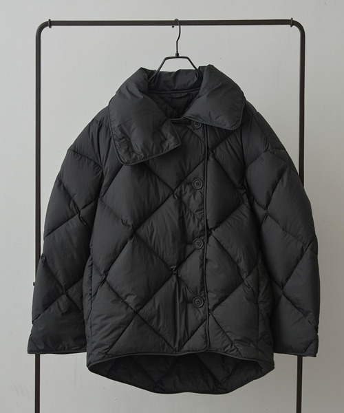ジャケット・アウター IENKI IENKI Long Quilted Poncho IENKI IENKI（イエンキイエンキ） ダウンコート ダウンジャケット