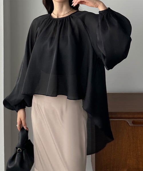 「Louere」 長袖ブラウス SMALL アイボリー レディース_画像9