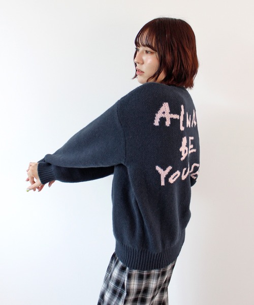 ニット セーター バックロゴニットトップス レディース : ZOZOTOWN