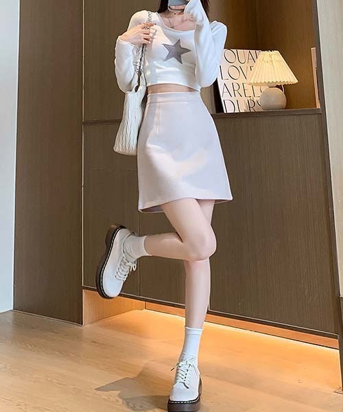 gossip!ロサンゼルス スカート Y2K ハイウエスト 台形ミニスカート
