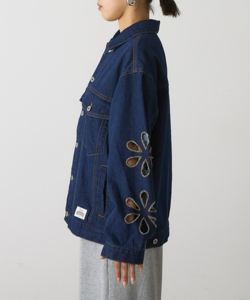「HELLO.SANFRANCISCO」 デニムジャケット ONE SIZE サックスブルー レディース_画像3