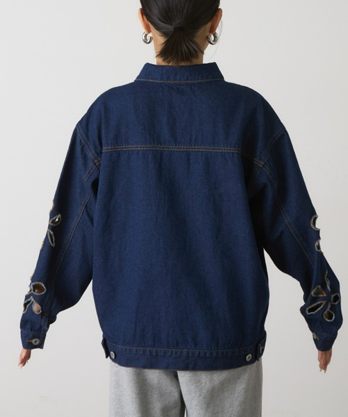 「HELLO.SANFRANCISCO」 デニムジャケット ONE SIZE サックスブルー レディース_画像4