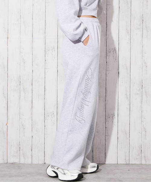 スウェットパンツ ジャージ 「ロゴストーン×裏起毛」ストレート