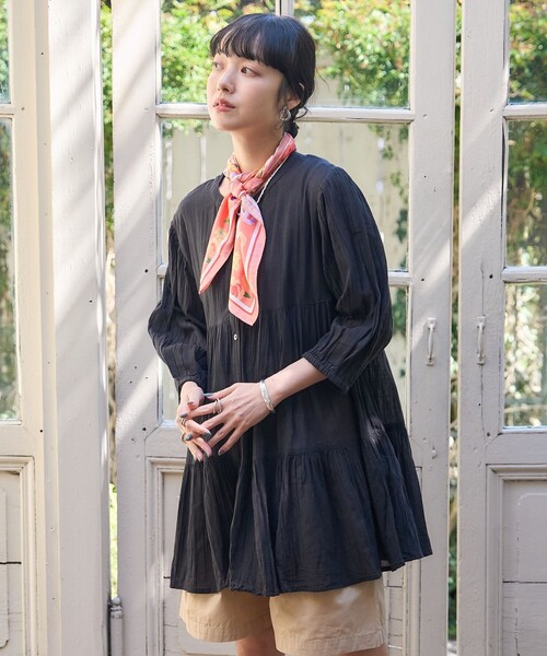 FREAK'S STORE（フリークスストア） 長袖チュニック フリ- ブラック