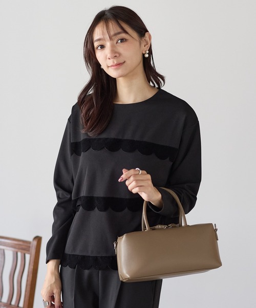 Neige（ネージュ） tシャツ クラシカルスカラップトップス レディース