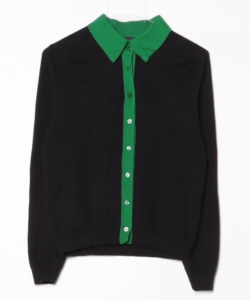 CABaN カーディガン　S ブラック コットンカシミヤ クルーネックカーディガン | CABaN/キャバン | 三越