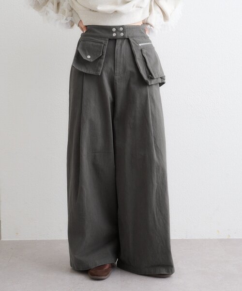 w closet（ダブルクローゼット） パンツ ポケットベルト付きパンツ