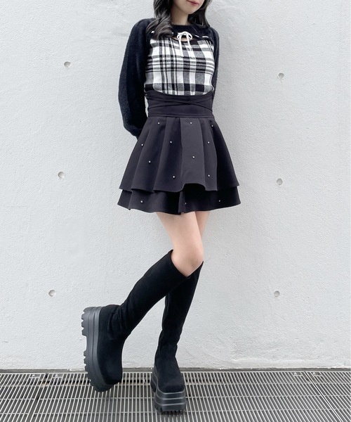 「abc une face」 長袖ニット FREE ブラック系その他 レディース_画像5