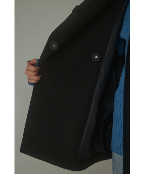 「BLACK BY MOUSSY」 ピーコート FREE ライトベージュ レディース_画像9