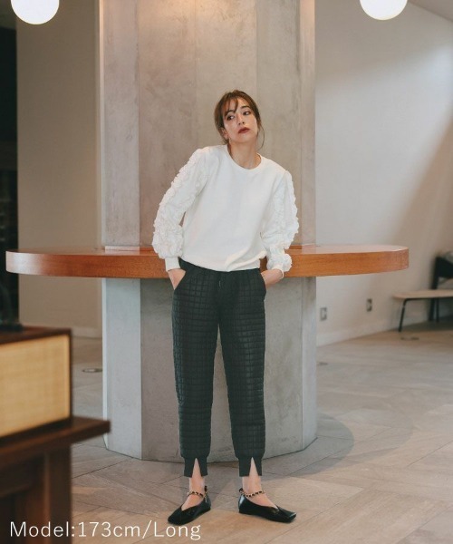 「DONOBAN」 イージーパンツ LONG ブラック レディース_画像5