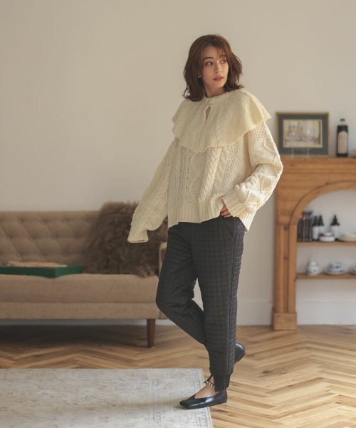 「DONOBAN」 イージーパンツ LONG ブラック レディース_画像8