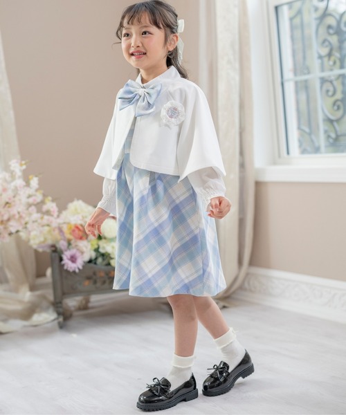 120size セレモニー チェック 入学 卒園 発表会 フォーマル 女の子 Rora（ローラ） セレモニースーツ フォーマル 発表会 卒園式 入学式