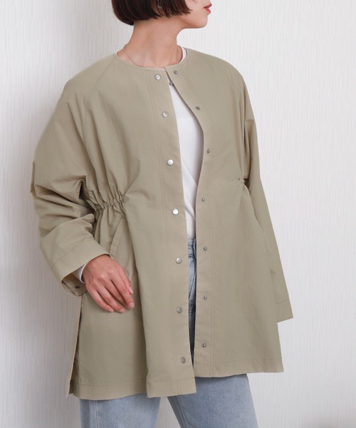 UNITED ARROWS（ユナイテッドアローズ） ノーカラーコート - ベージュ