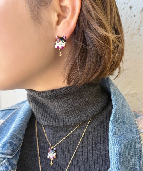 ANNA SUI（アナスイ） ピアス 三毛ティティモチーフ ピアス レディース