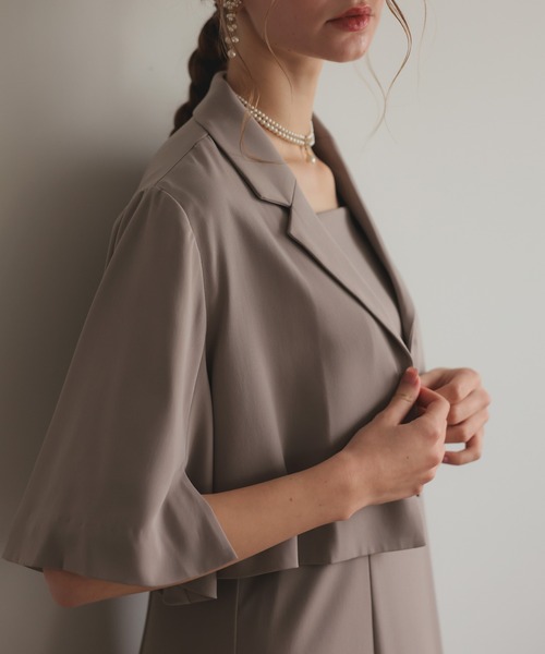 「Dorry Doll」 テーラードジャケット MEDIUM モカ レディース_画像3