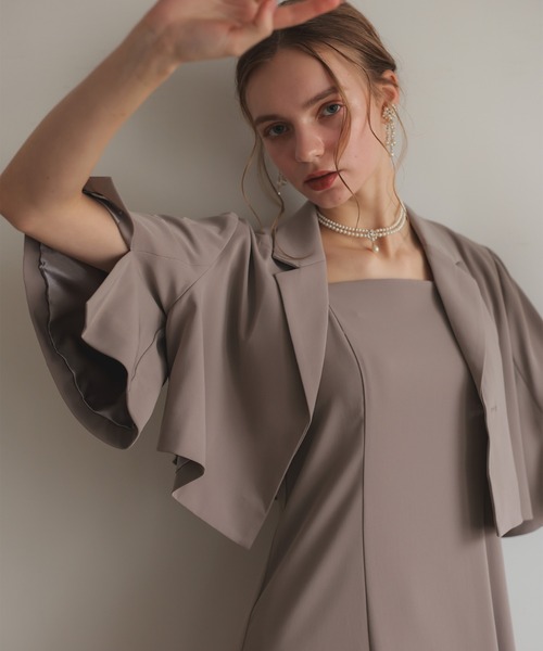 「Dorry Doll」 テーラードジャケット MEDIUM モカ レディース_画像4