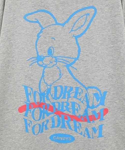 「Candy Stripper」 スウェットカットソー 2 ヘザーグレー レディース_画像2