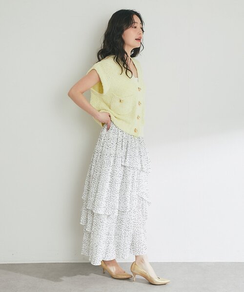 新品♥La boutique BonBon◆ペーパーヤーンニットベスト◆洗える La boutique Bonbon（ラブティックボンボン） ニット セーター 「着
