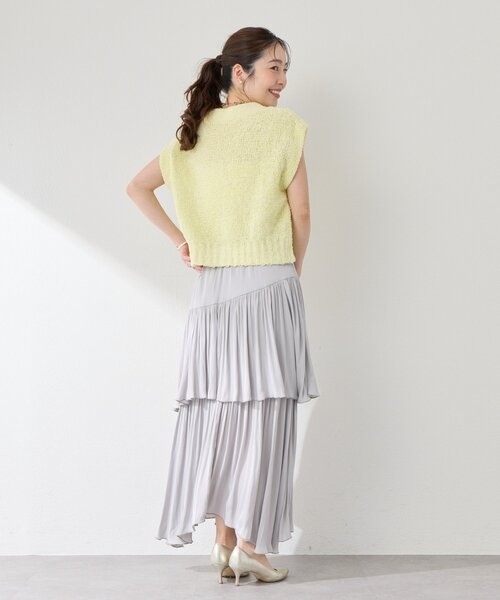 ※専用※【着回し力抜群】ペーパーヤーンニットベスト La boutique Bonbon（ラブティックボンボン） ニット セーター 「着