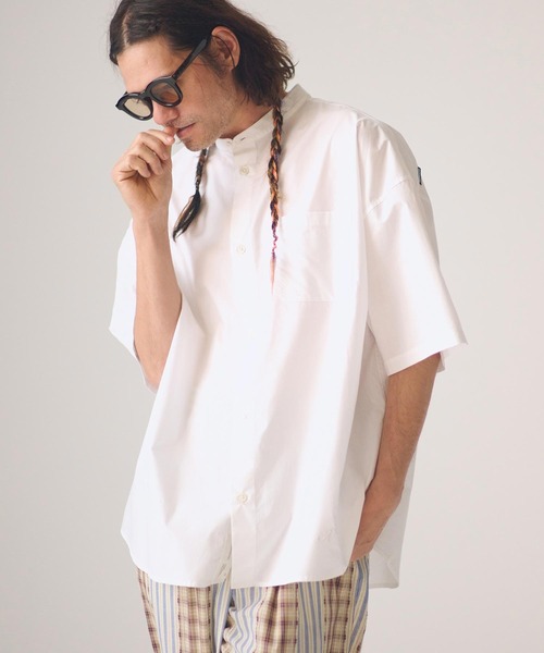 円堂守着用 Mutimer 半袖シャツ ADAM PATEK（アダムパテック） シャツ 半袖 mhs2581-ap embroidery