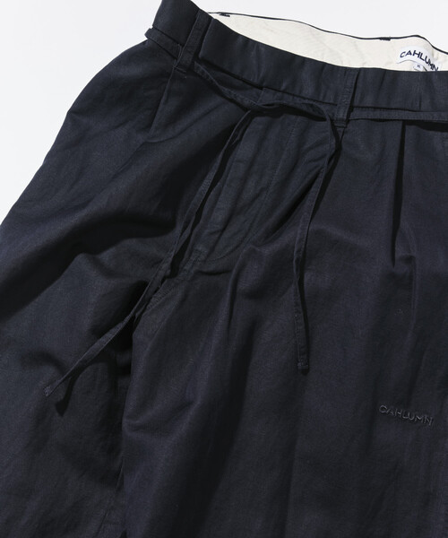 CAHLUMN（カウラム） チノパン Cotton Linen 2 Tuck Chino Pant