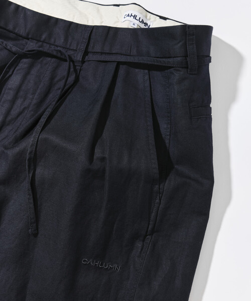 CAHLUMN（カウラム） チノパン Cotton Linen 2 Tuck Chino Pant