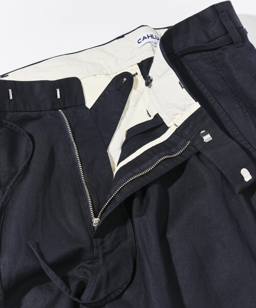 CAHLUMN（カウラム） チノパン Cotton Linen 2 Tuck Chino Pant