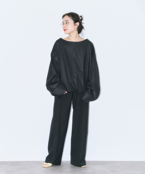CITYSHOP・シャツ、ブラウス・ブラック CITYSHOP（シティショップ） ブラウス シャツ CHINTS LONG SLEEVE