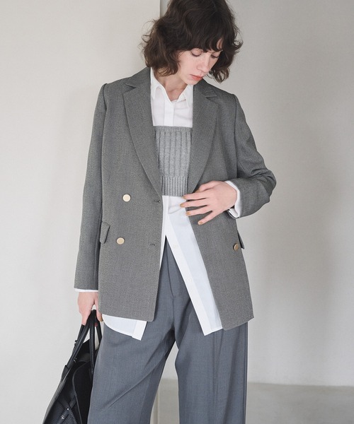 「N.（N. Natural Beauty Basic）」 テーラードジャケット SMALL ライトグレー レディースの画像