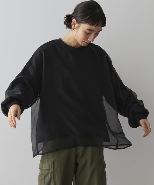 「AMERICAN HOLIC」 スウェットカットソー M チャコールグレー レディース_画像4
