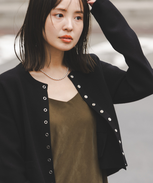 「NOBLE」 ニットカーディガン FREE ベージュ レディース_画像2