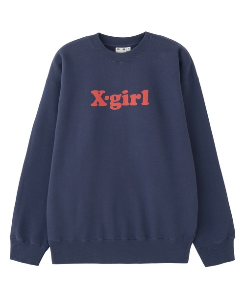 X-girl（エックスガール） スウェットカットソー M ネイビー 