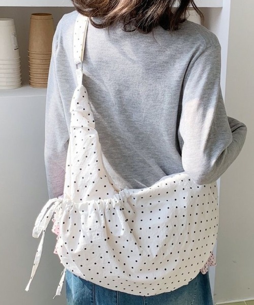 Sibra（シブラ） ショルダーバッグ バッグ ドット柄ギャザーワン