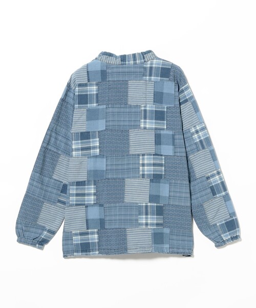 シャツ Monitaly / INDIGO PATCHWORK スモック メンズの画像
