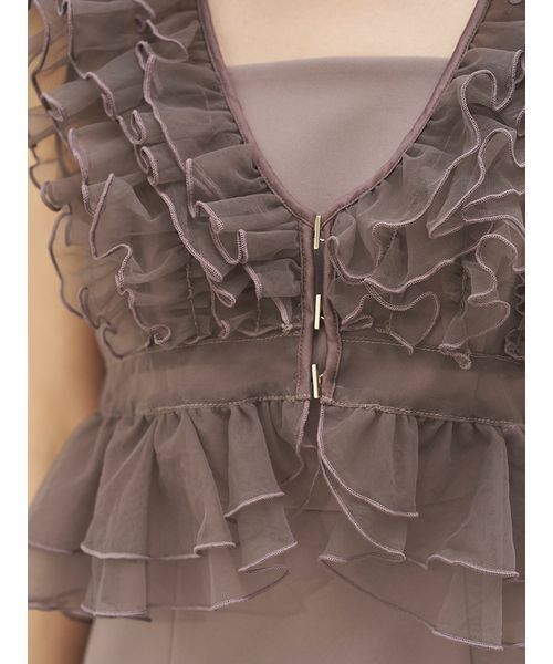 ドレス チュールボレロセットキャミドレスの画像