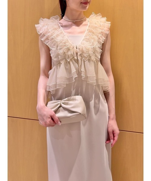 ドレス チュールボレロセットキャミドレスの画像