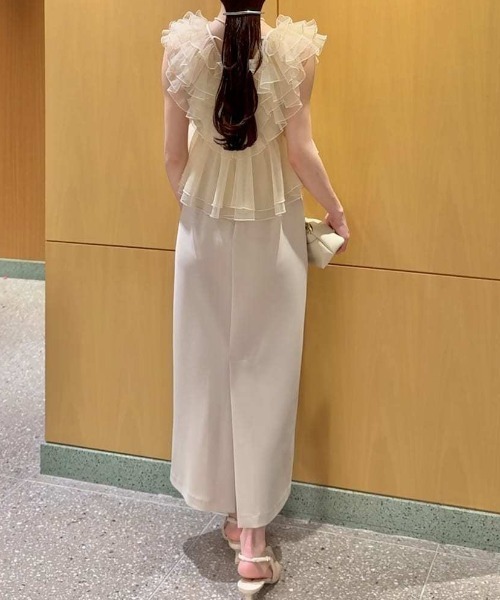 ドレス チュールボレロセットキャミドレスの画像